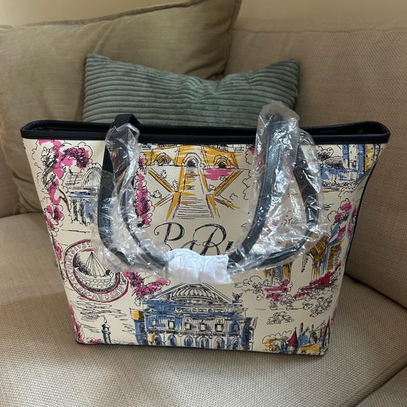 PRINTED TOTE - LES RUES DE PARIS - Picture 1 of 4